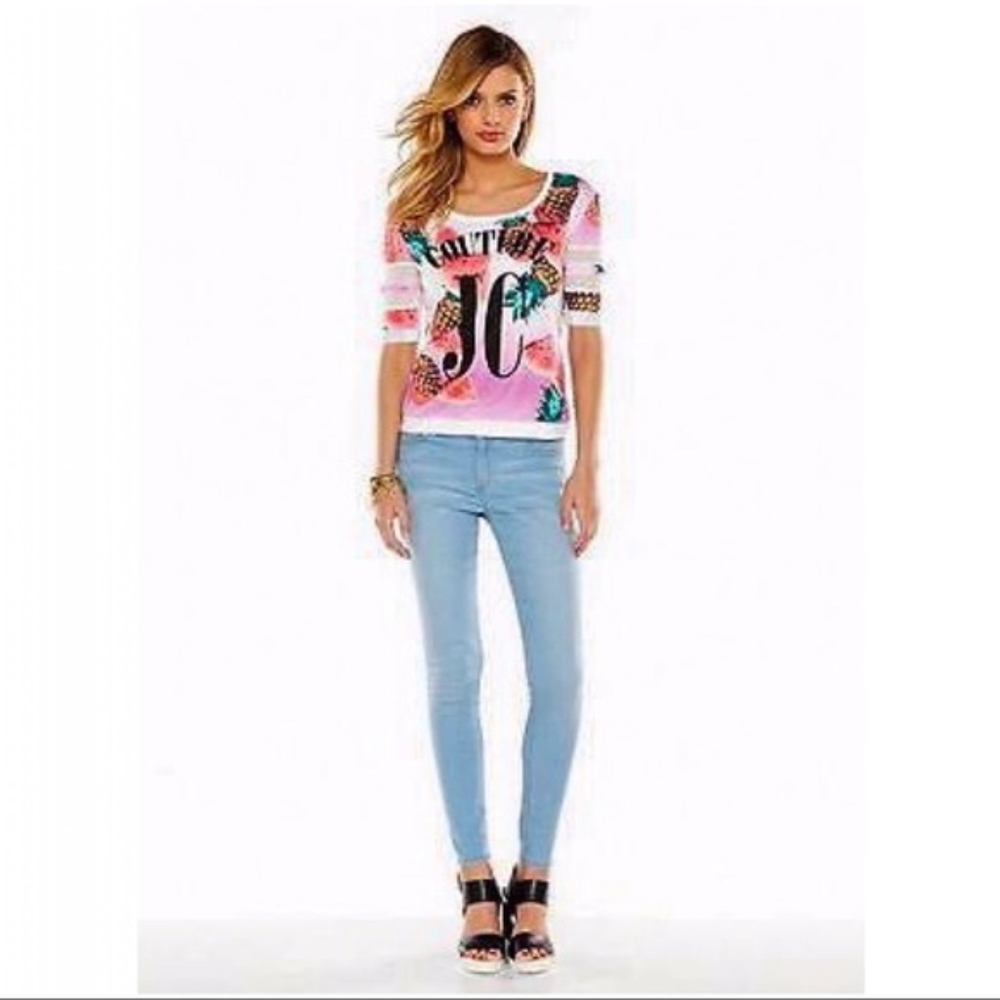 JUICY COUTURE Tropical Fruit Sweatshirt Top M - Picture 7 of 8